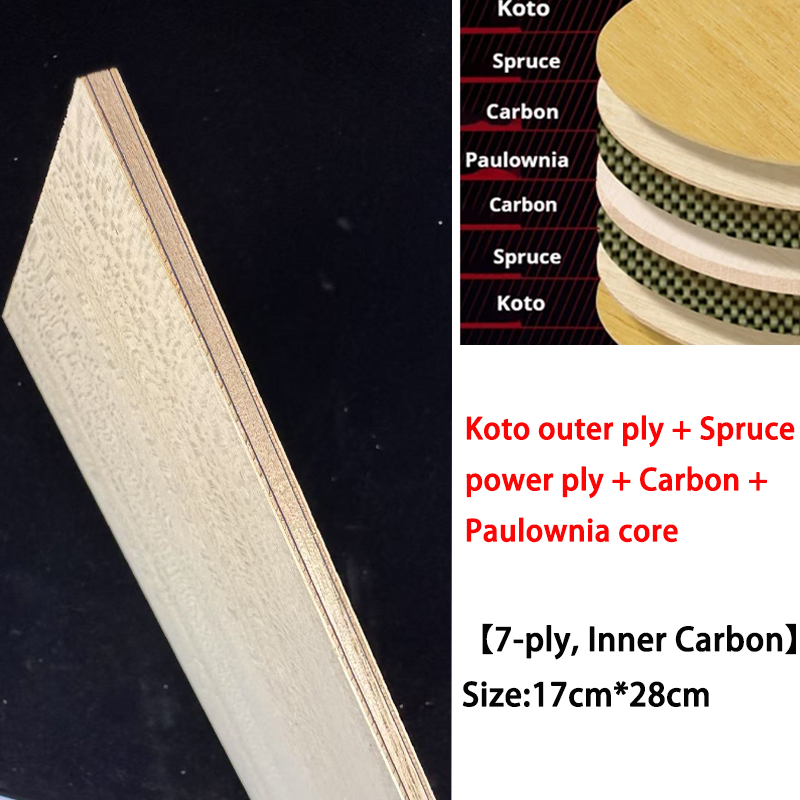 Stiga Carbon Blade - Koto DIY 탁구 블레이드 우드 7겹
