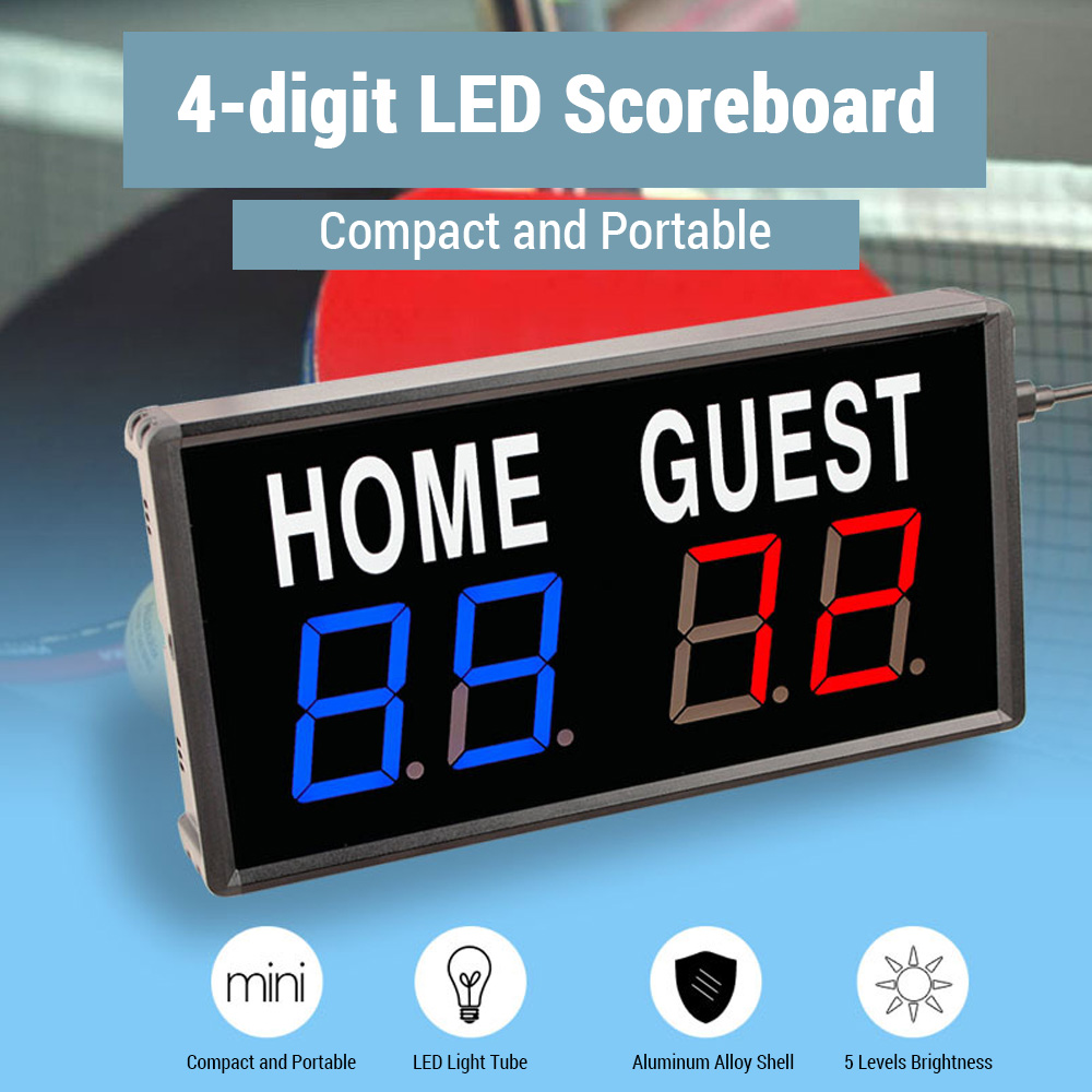 휴대용 4자리 LED 점수판 디지털 홈 게스트 점수 기 - Table Tennis Score 리뷰 및 가격