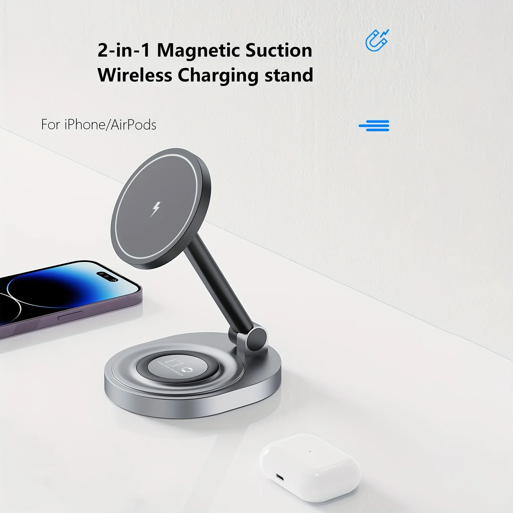 2 In 1 자기 무선 충전기 스탠드 패드 iPhone - Table Tennis 11 리뷰 및 가격